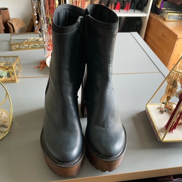 COPY - Plateforme boots . New without box. Grey-black. Brand free People - Picture 2 of 3